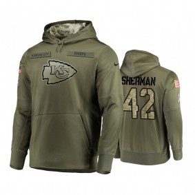 Kansas City Chiefs Anthony Sherman Olive 2018 Salute To Service Hoodie - Men's
