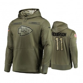 Kansas City Chiefs Demarcus Robinson Olive 2018 Salute To Service Hoodie - Men's