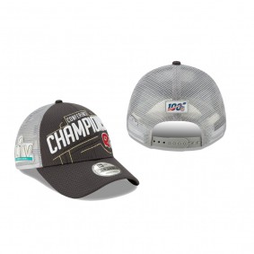 Kansas City Chiefs Heather Charcoal Gray 2019 AFC Champions Trophy Collection 9FORTY Hat