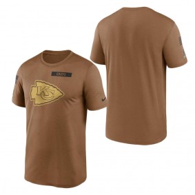 Men's Kansas City Chiefs Brown 2023 NFL Salute To Service Legend Performance T-Shirt