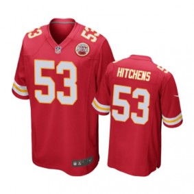 Kansas City Chiefs #53 Anthony Hitchens Red Nike Game Jersey - Men's