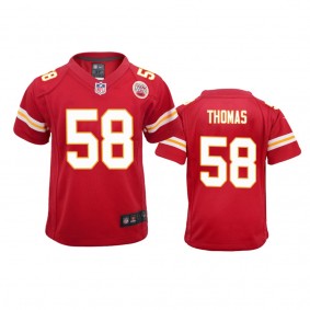 Kansas City Chiefs #58 Derrick Thomas Red Game Jersey - Youth