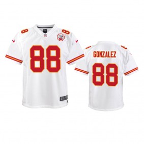 Kansas City Chiefs #88 Tony Gonzalez White Game Jersey - Youth