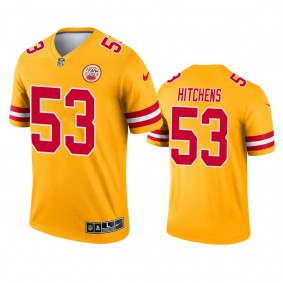 Kansas City Chiefs Anthony Hitchens Yellow 2021 Inverted Legend Jersey