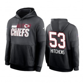 Kansas City Chiefs Anthony Hitchens Charcoal Black Sideline Impact Lockup Performance Hoodie