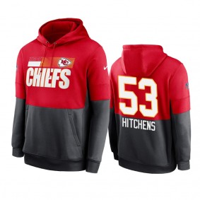 Kansas City Chiefs Anthony Hitchens Red Charcoal Sideline Impact Lockup Performance Hoodie