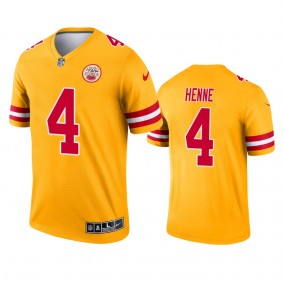 Kansas City Chiefs Chad Henne Yellow 2021 Inverted Legend Jersey