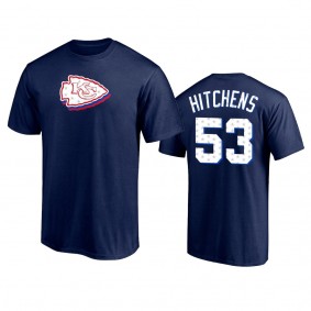 Kansas City Chiefs Anthony Hitchens Navy 2021 Independence Day Stars & Stripes T-Shirt