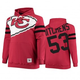 Kansas City Chiefs Anthony Hitchens Red Big Face Historic Logo Fleece Pullover Hoodie