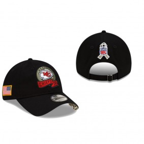 Kansas City Chiefs Black 2022 Salute To Service 9TWENTY Adjustable Hat
