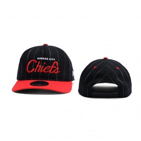 Kansas City Chiefs Black Pinstripe Old Golfer Snapback Hat