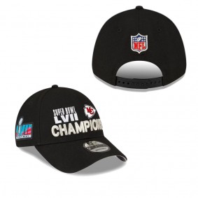 Men's Kansas City Chiefs Black Super Bowl LVII Champions Parade 9FORTY Adjustable Hat