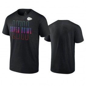 Kansas City Chiefs Black Super Bowl LVII Open Sky T-Shirt