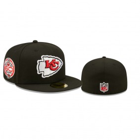 Kansas City Chiefs Black Team 60th Anniversary 59FIFTY Fitted Hat