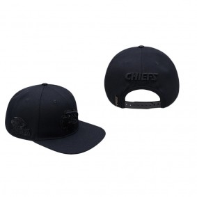 Kansas City Chiefs Black Triple Pro Standard Snapback Hat