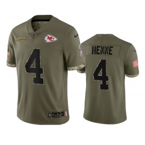Kansas City Chiefs Chad Henne Olive 2022 Salute To Service Jersey