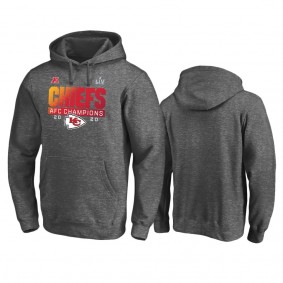 Kansas City Chiefs Charcoal 2020 AFC Champions Scramble Pullover Hoodie