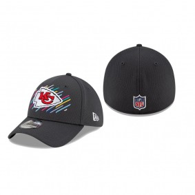 Kansas City Chiefs Charcoal 2021 NFL Crucial Catch 39THIRTY Flex Hat