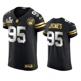 Chris Jones Chiefs Black Super Bowl LV Golden Elite Jersey