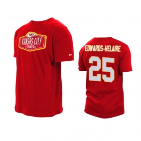 Kansas City Chiefs Clyde Edwards-Helaire Red 2021 NFL Draft Hook T-Shirt