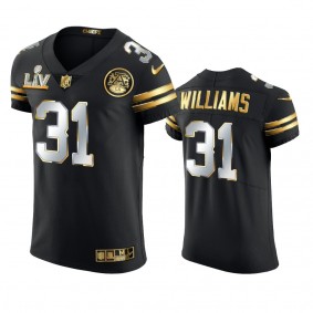 Darrel Williams Chiefs Black Super Bowl LV Golden Elite Jersey