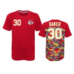 Kansas City Chiefs Deandre Baker Outerstuff Camo Red Extra Yardage T-Shirt
