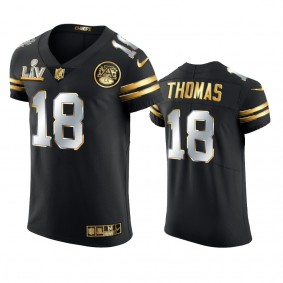 Emmitt Thomas Chiefs Black Super Bowl LV Golden Elite Jersey