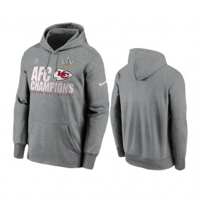 Kansas City Chiefs Gray 2020 AFC Champions Trophy Collection Hoodie