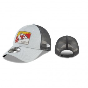 Kansas City Chiefs Gray Charcoal 2020 AFC West Division Champions Locker Room 9FORTY Hat