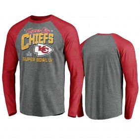 Kansas City Chiefs Gray Super Bowl LV Punt Return Long Sleeve T-Shirt