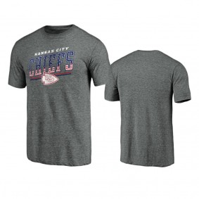 Kansas City Chiefs Gray Team Freedom Tri-Blend T-Shirt