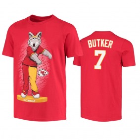 Kansas City Chiefs Harrison Butker Red Dancing K.C.Wolf Mascot T-shirt