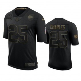 Kansas City Chiefs Jamaal Charles Black 2020 Salute To Service Retired Jersey