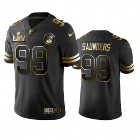 Khalen Saunders Chiefs Black Super Bowl LIV Golden Edition Jersey