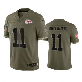 Kansas City Chiefs Marquez Valdes-Scantling Olive 2022 Salute To Service Jersey