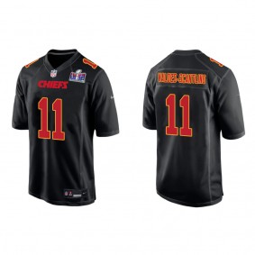 Men's Marquez Valdes-Scantling Kansas City Chiefs Black Super Bowl LVIII Carbon Fashion Game Jersey