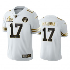 Mecole Hardman Chiefs White Super Bowl LIV Golden Edition Jersey