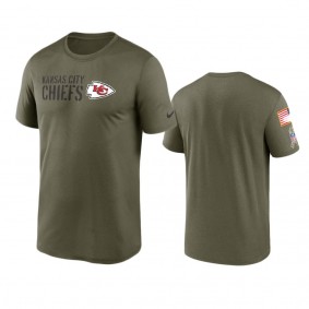 Kansas City Chiefs Olive 2022 Salute To Service Legend Team T-Shirt