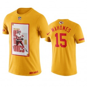 Kansas City Chiefs Patrick Mahomes Gold Art Personality T-Shirt