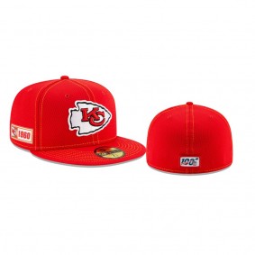 Kansas City Chiefs Red 2019 NFL Sideline Road 59FIFTY Fitted Hat