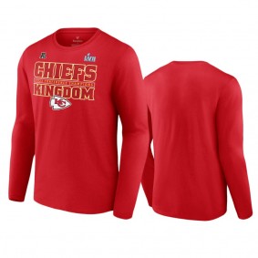 Kansas City Chiefs Red 2022 AFC Champions Team Slogan Long Sleeve T-Shirt