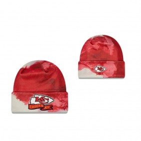 Kansas City Chiefs Red 2022 Sideline Ink Dye Cuffed Knit Hat