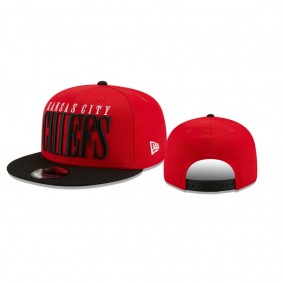 Kansas City Chiefs Red Black Team Title 9FIFTY Snapback Hat