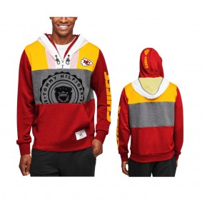 Kansas City Chiefs Red Charcoal Pinnacle Pullover Hoodie