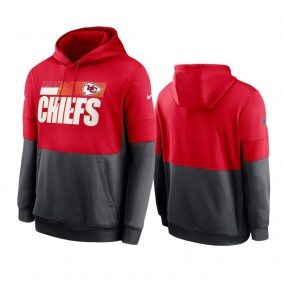 Kansas City Chiefs Red Charcoal Sideline Impact Lockup Performance Pullover Hoodie