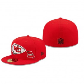 Kansas City Chiefs Red Identity 59FIFTY Fitted Hat