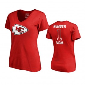 Kansas City Chiefs Red Mother's Day #1 Mom T-Shirt