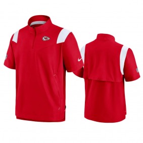 Kansas City Chiefs Red Sideline Coaches Quarter-Zip Jacket