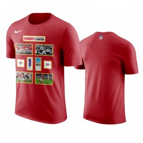 Men's Kansas City Chiefs Red Super Bowl Champions Ticket and Photo Collage T-Shirt