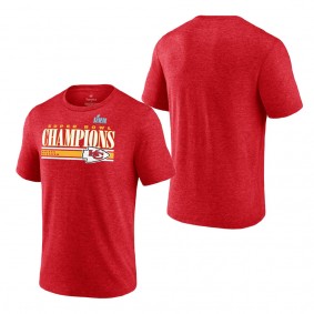 Men's Kansas City Chiefs Red Super Bowl LVII Champions Perfect Addition Tri-Blend T-Shirt